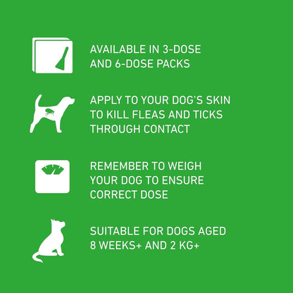 FRONTLINE Plus Flea & Tick Treatment for Large Dogs – 3 Pipettes