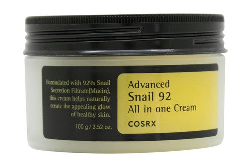 COSRX Advanced Snail 92 All In One Cream 100g Korean Snail Mucin Moisturizer