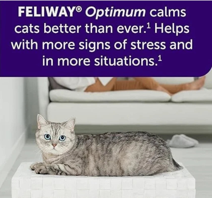 Feliway Optimum cat pheromone diffuser refill value pack