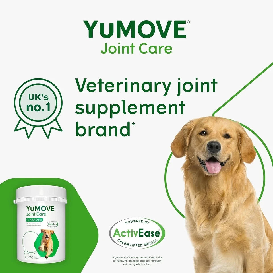 Lintbells YuMOVE Dog Joint Supplement Tablets 300 tablets for daily joint and mobility support