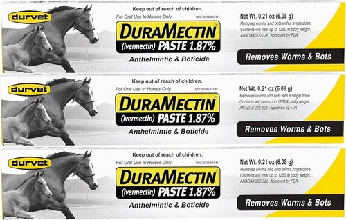 Durvet Duramectin Equine Wormer Paste – 1 Tube